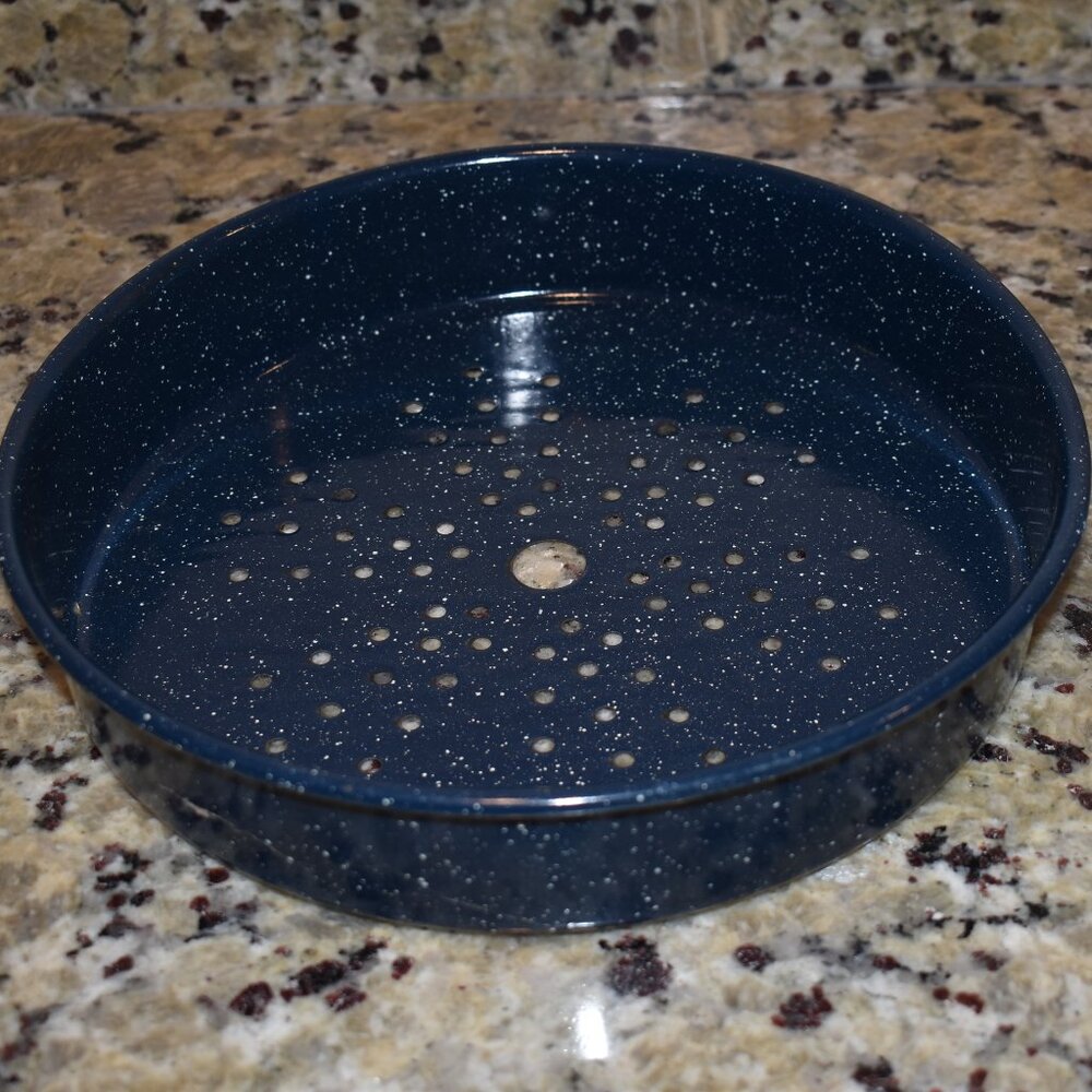 Blue Speckled Stockpot Steamer Insert